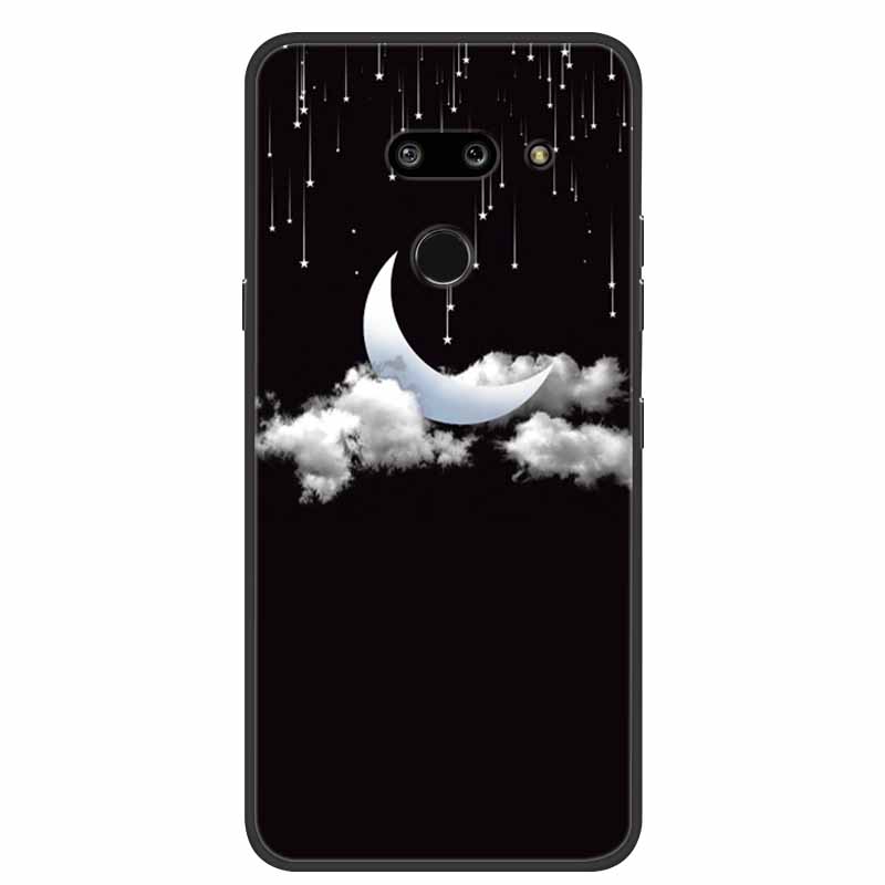 Für LG G8 G8S ThinQ Schwarze Hüllen Weiche Silikon TPU Handyhüllen Für G 8 S 8S ThinQ Luxus Rückabdeckung Funda Cartoon Schale Para Capa