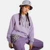 New Era Letter Embroidered Pullover American Sweatshirt Unisex sweatshirt Light-Purple 13558610