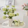 3-Head Hydrangea Snowball Artificial Flowers for Home, Living Room, Wedding Arrangements & Photo Props