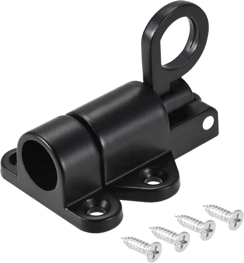 Multi-purpose Spring Door Window Bolt Lock Automatic&Self-closing Security Durable Bounce Mechanism with Safety Pull Ring Latch