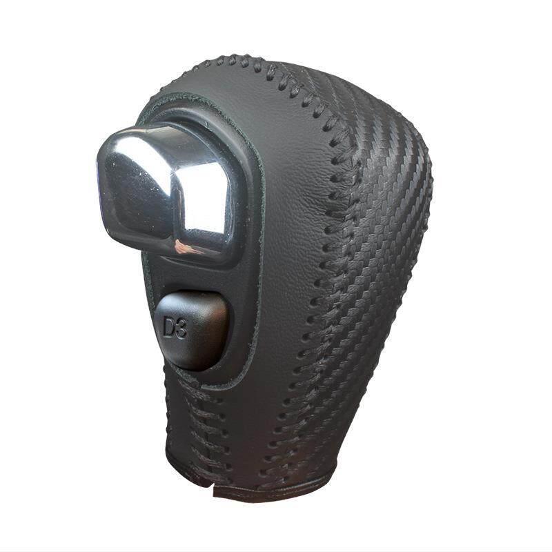 Kompatibel mit 07-26 Honda CRV/Civic Echtleder Schalthebelknaufabdeckung für Automatikgetriebe.