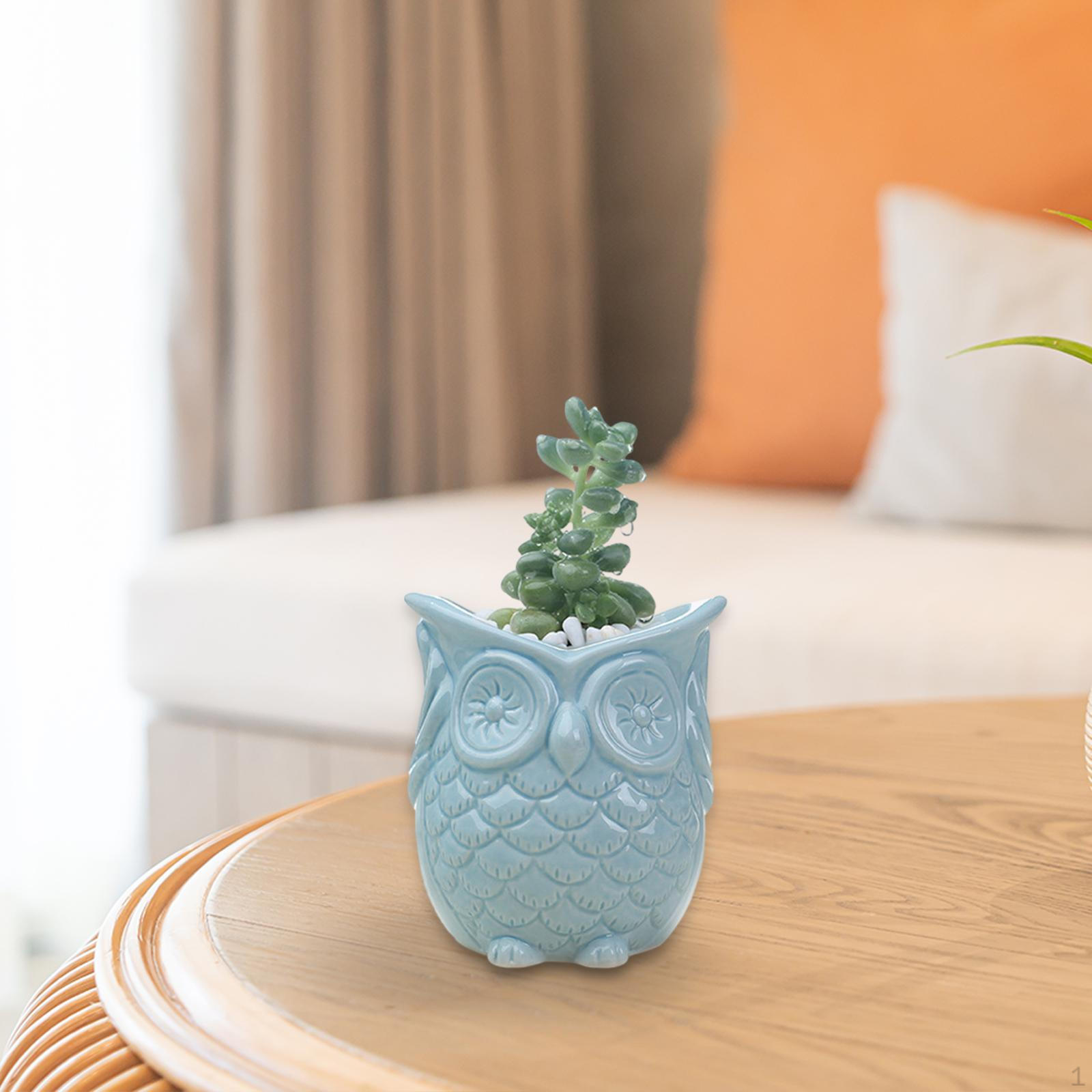 

Цветочный горшок Бонсай в форме совы, контейнер для домашних растений для полки, сада, офиса