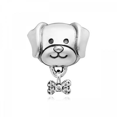 Pandora 792254c01 Pet Dog Dog   Bone Silver Charm