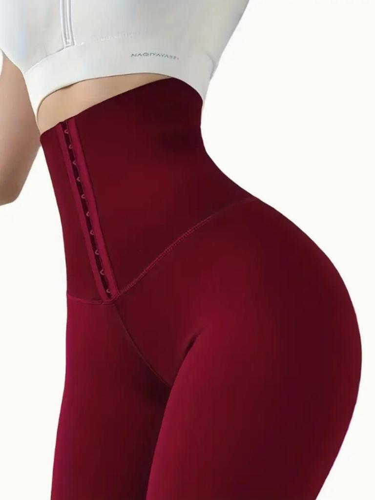 Women's High-Waist Tummy Control Yoga Leggings with Button-Up Design for Spring and Autumn 2025