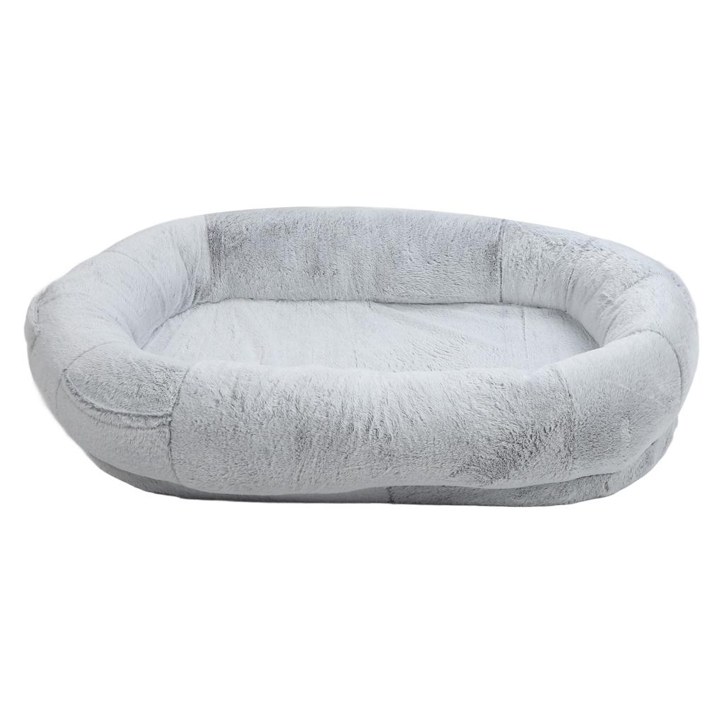 Großes Menschliches Hundebett Abnehmbarer Waschbarer Bezug Weich Rutschfest Menschen Haustierbett mit Tasche Farbverlauf