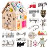 Montessori Baby Sensorisches Aktivitätsbrett Zubehör Holz Busy Board DIY Spielzeug Schlösser Busyboard Teil Lernspielzeug für 2 3 Jahre Kind