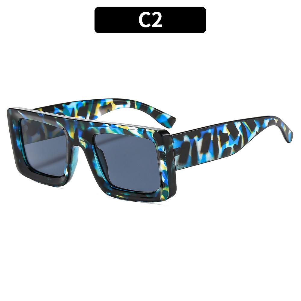 European And American New Square High-End Sunglasses Casual Versatile Outdoor Anti-Ultraviolet Sunglasses Internet Celebrity Sunglasses