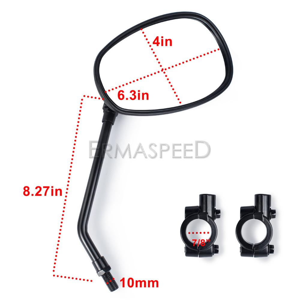 Univerzální zpětná zrcátka pro motocykly 10 mm černá pro Z900 Z800 Z750 mt09 mt07 cb650r cb500x zrcátka pro motocykly