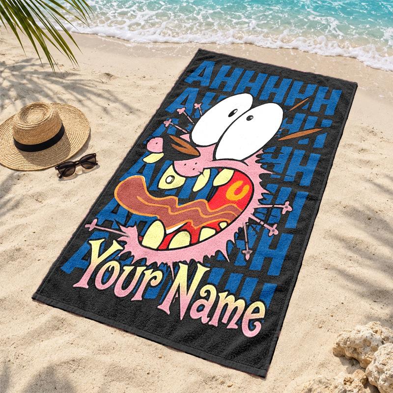 Brave Dog Custom Name Beach towels also serve as bath towels summer essential a musthave for the outdoors the beach and the pool