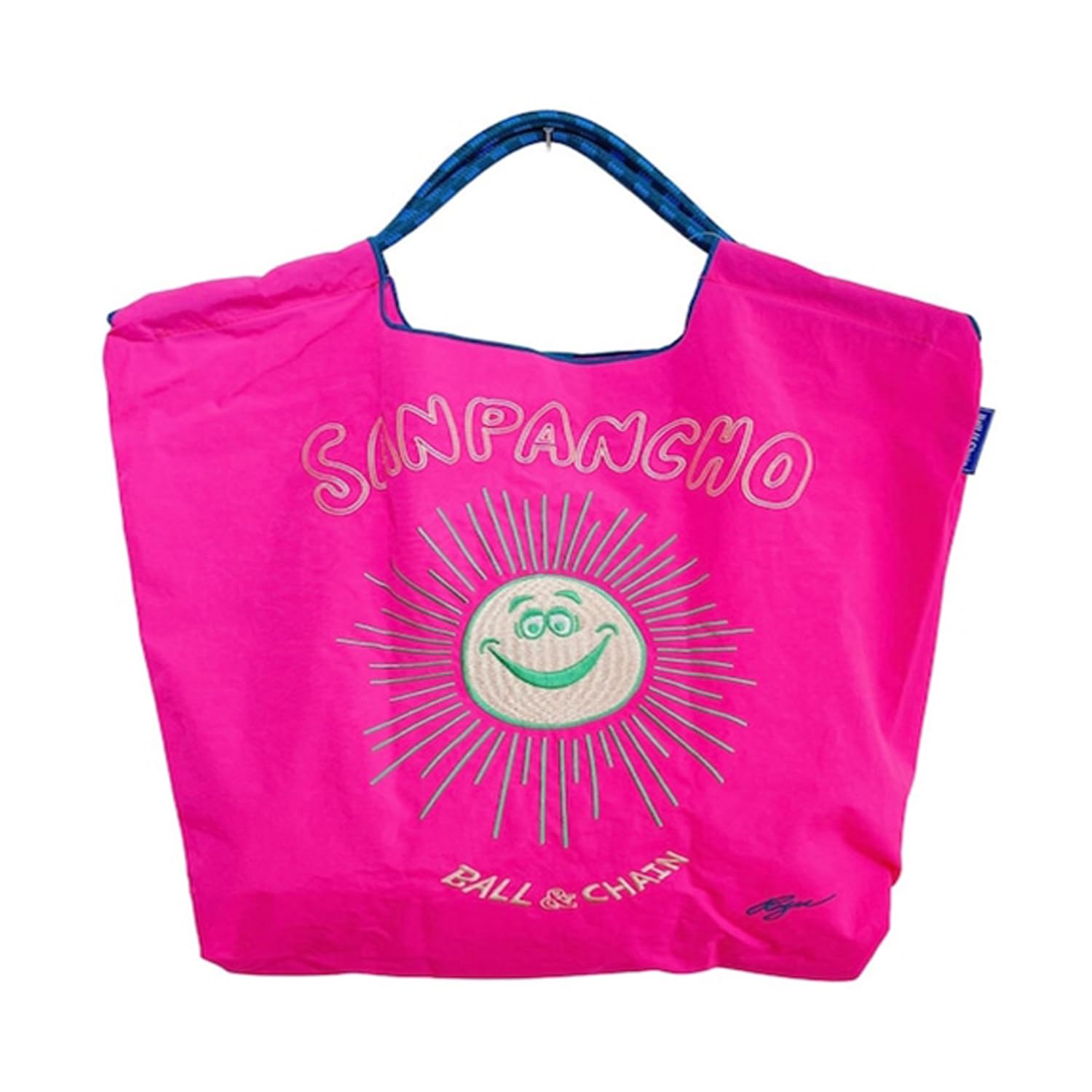 

Ball Chain M size Sanpancho Shopping bag Eco bag BLUE LABEL & RYU.SANPANCHO (M, RYU.SANPANCHO/PINK)