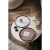 Nordic Round Jewelry Tray Woven Leather Storage Tray Living Room Kitchen Desktop Cosmetic Sundries Plate Home Decoration