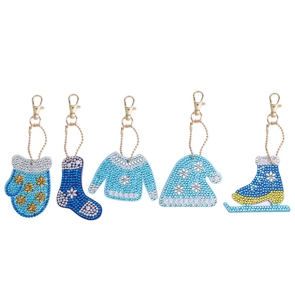 Full Diamond Painting Keychain Xmas Art Christmas Craft DIY Decoration