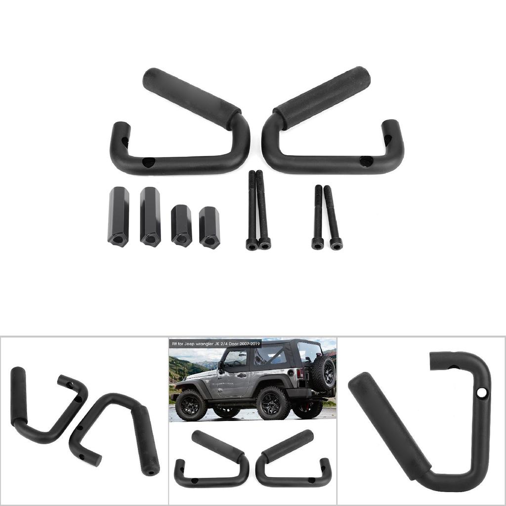 Aluminium Alloy Car Front Grab Handle Accessory Fit for Wrangler JK 2 4 Door 2007‑2019