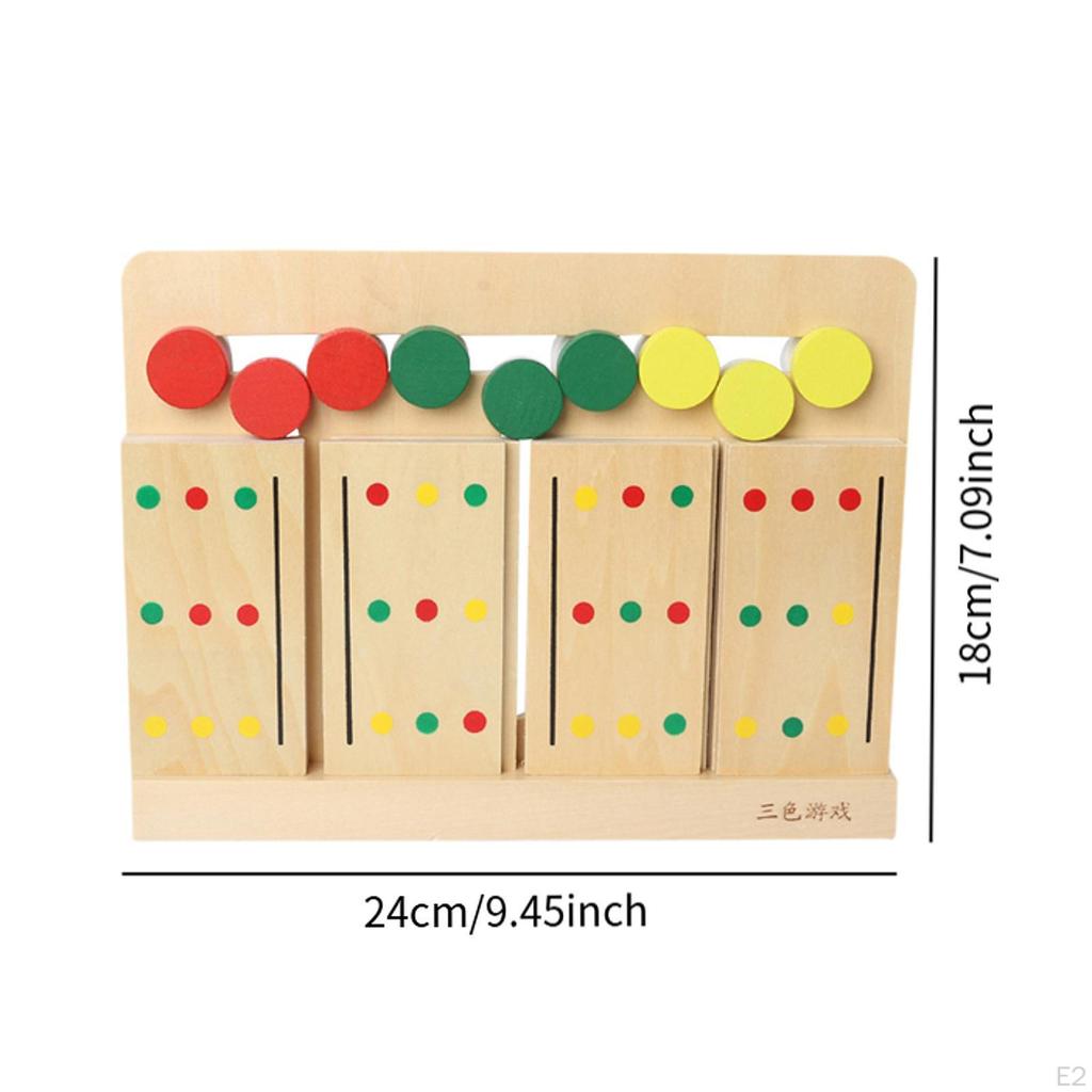 Slide Puzzle Color Matching Kids Learning Toys Sorting Busy Board Brain Teasers Game Early