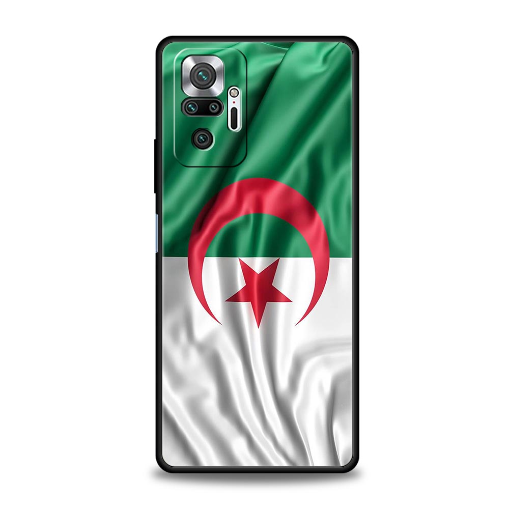 Algeria Flag Phone Case For Xiaomi Redmi Note 14 13 5G 10 11 12 Pro Plus 4G 14C 13C 12C 10C Black Cover