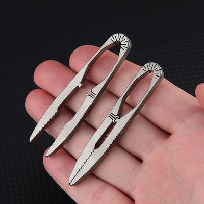 Tweezers Titanium Alloy Lightweight Outdoor Mini Tweezers Compact Size Portable Camping Tweezers Secure Grip Survival Kit Essential Tool