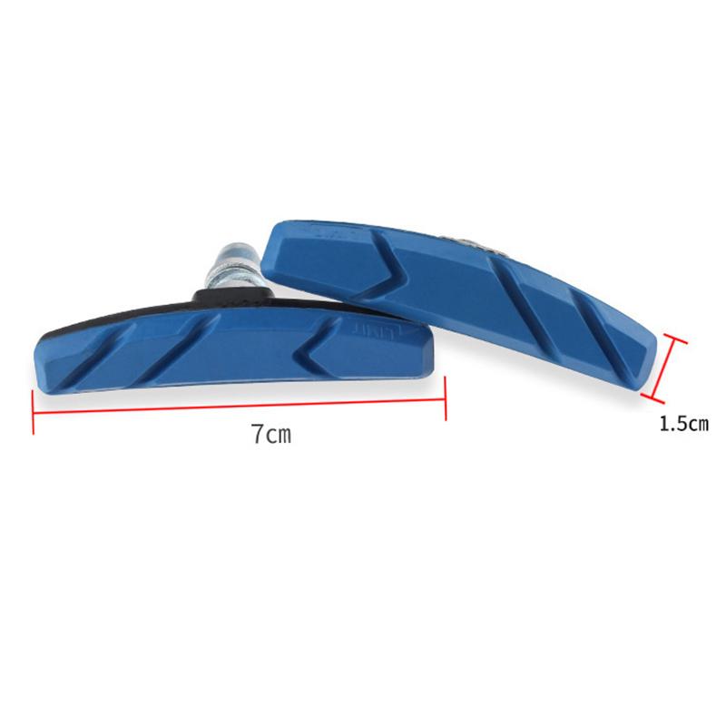 1Pair Bike Brake Pads V-Brake Rubber Road Bike Brake Holder Pads Shoes Blocks Rim Brake Anti-Resistance Cycling Accessories