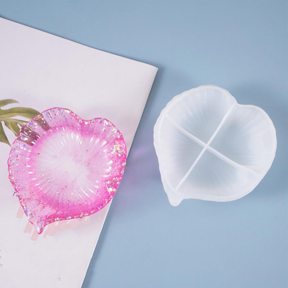 5pcs Leaf Resin Casting Mould Reusable DIY Ornaments Mould Leaf Shaped Dish Mould  Jewelry Making