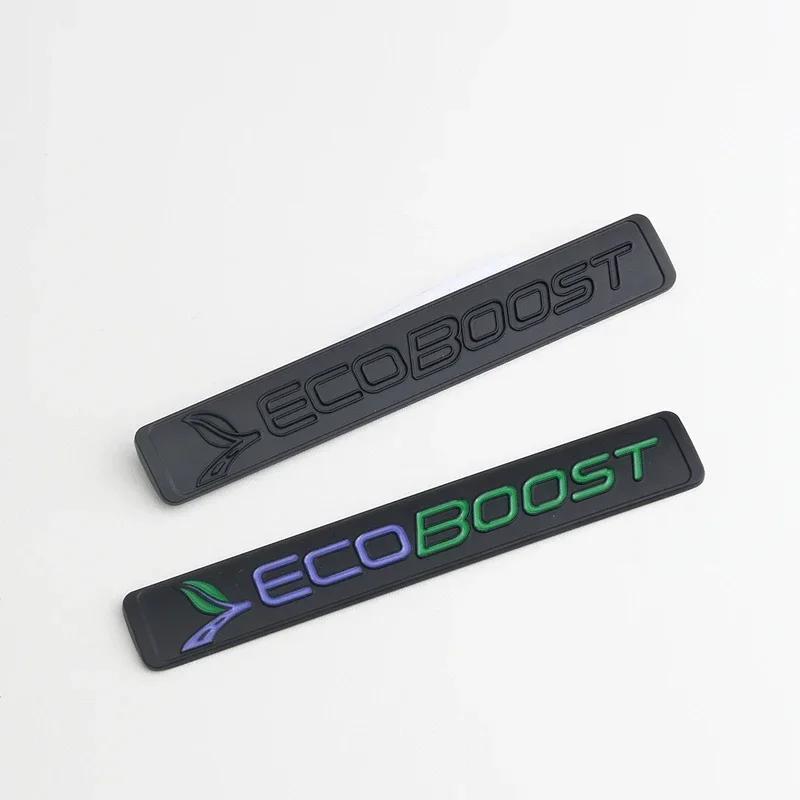 3D Metal Ecoboost Logo Rear Suitcase Badge Stickers for Ford Focus Fiesta Kuga Escape Mondeo Edge Ecosport
