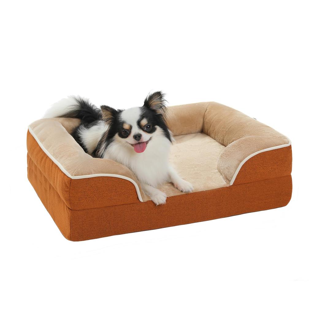 PAWZ Road Washable Dog Bed with Pet Cushion and Removable Suitable for and Large Dogs Small Pillow, High-Resilience Cover, Fluffy, Non-Slip,