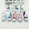 New Creative 3D Canvas Sneaker Tennis Shoe Keychain Cute Mini Sport Shoes Pendant Keyrings Car Simulation Trinket Bag Key Holder