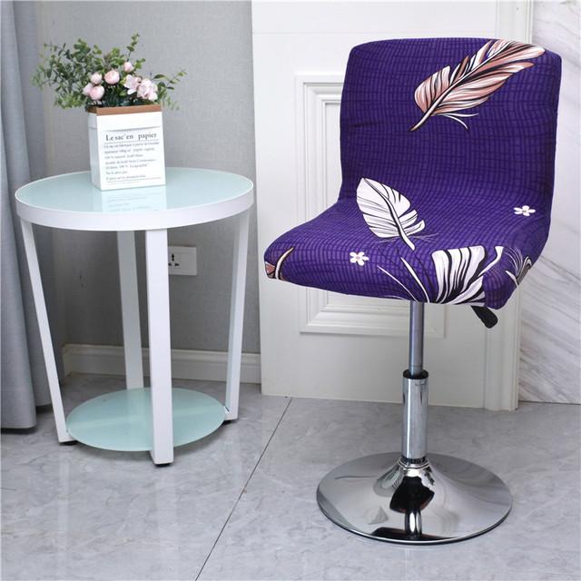 

Printed Bar Stool Cover Low Back Short Elasticized Barstool Seat Cushion Case Cafe Dining Room Polyester Spandex Home Decor Chair Furniture Covers 1 Piece