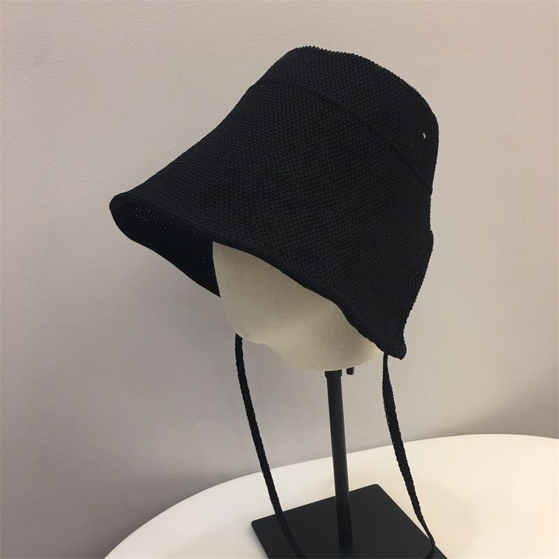

Spring and summer straw visor hat women s summer big head circumference strap bucket hat big brim sun hat