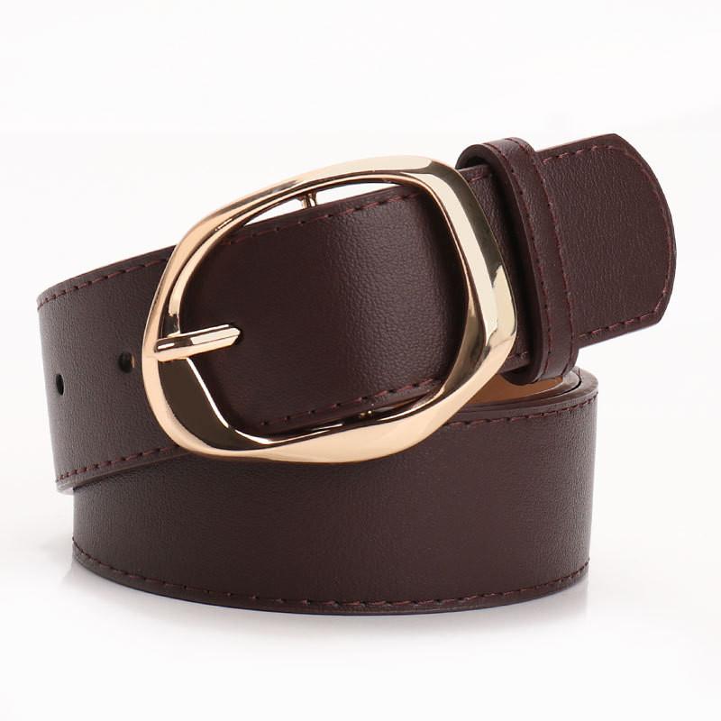 Stylish Womens Casual Buckle Belt Made Of Faux Leather With Classic Pin Closure For Work And Leisure