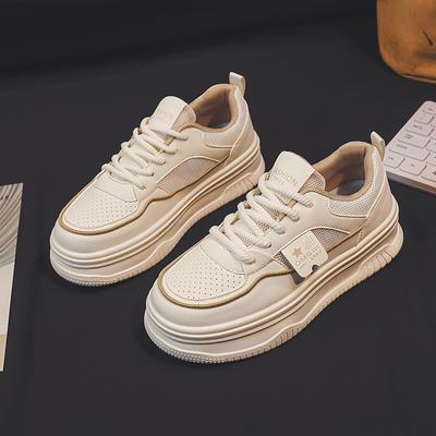 Mesh Ademende Witte Schoenen Dames Nieuwe Zomer Dunne Platform Elevator Wilde Student Sport Casual Schoenen