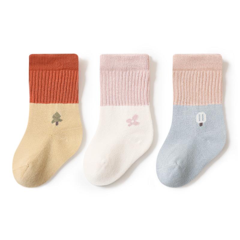 3 Paare/Set Neugeborenen-Babysocken für Mädchen Jungen Frühling Sommer Säugling Mädchen Junge Kleinkind Kurze Socke 0-5 Jahre Kindersocken