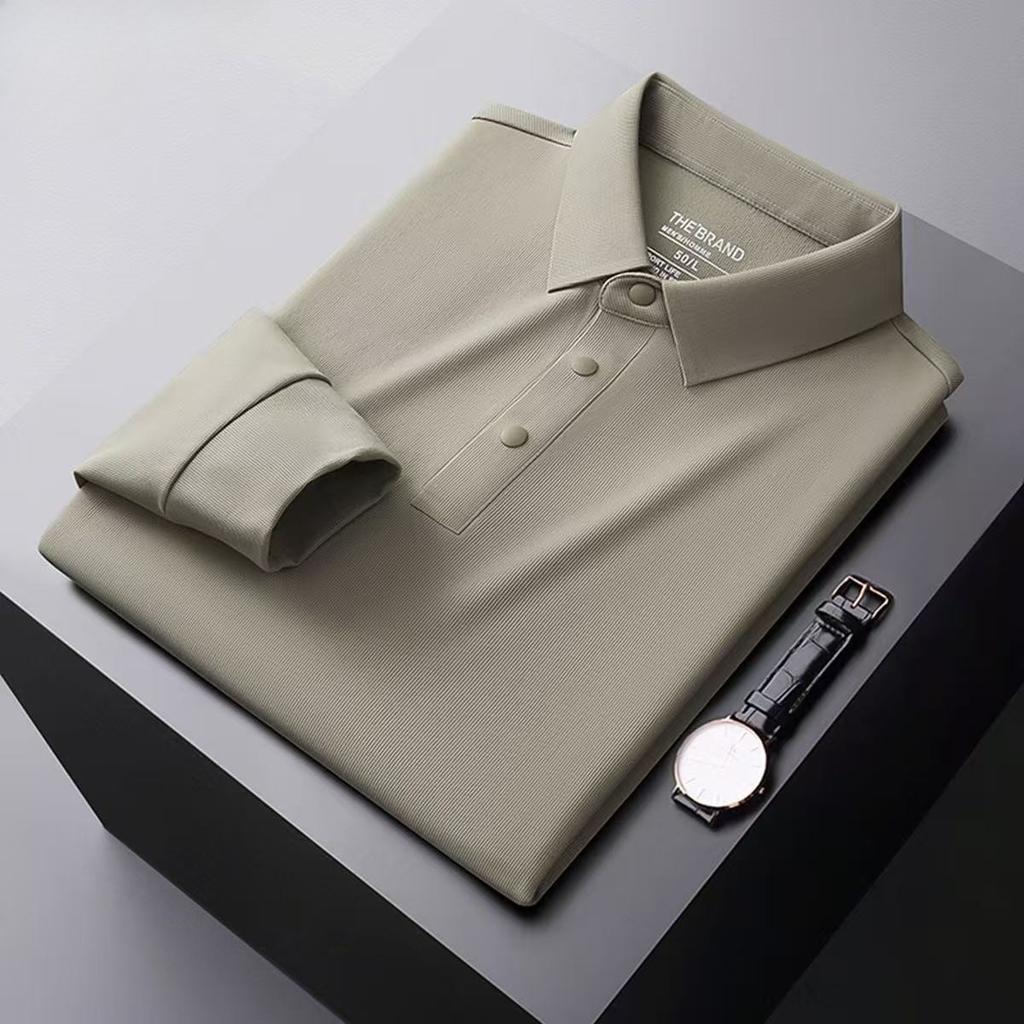 TrendHub Men's Autumn Winter Half-zip Seamless T-shirt  Men's Solid Color All-match