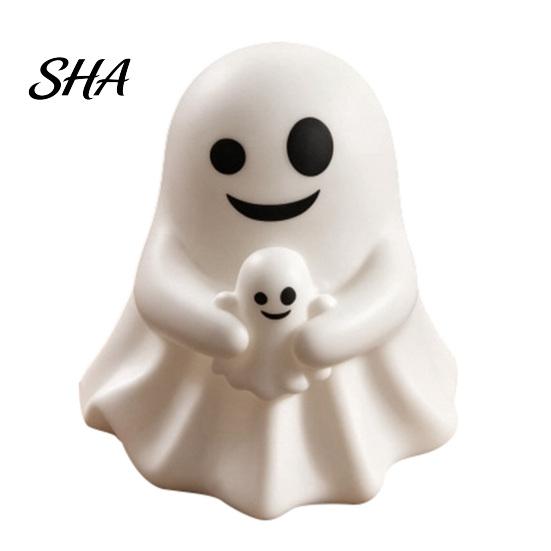 Holiday Party Table Centerpieces Halloween Ghost Pen Holder, Cute Mini Figurine Desk Decor, Funny Desktop Cup Pencil Stand Ornament, Creative