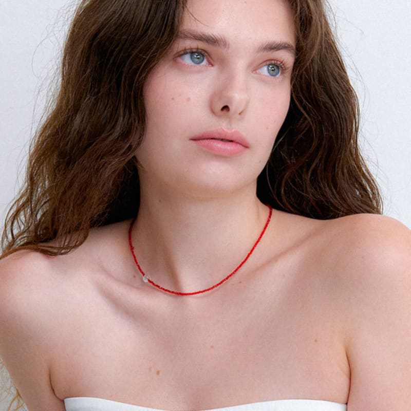 OVLA Summer Beads Necklace_crystal JN030