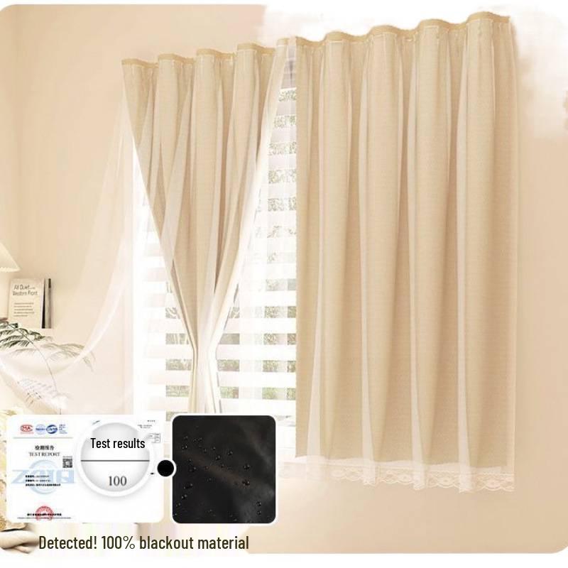 Fresh Style Magic Tape Full Blackout Curtains – No-Drill, Easy Stick-On Sunshade for Bedrooms