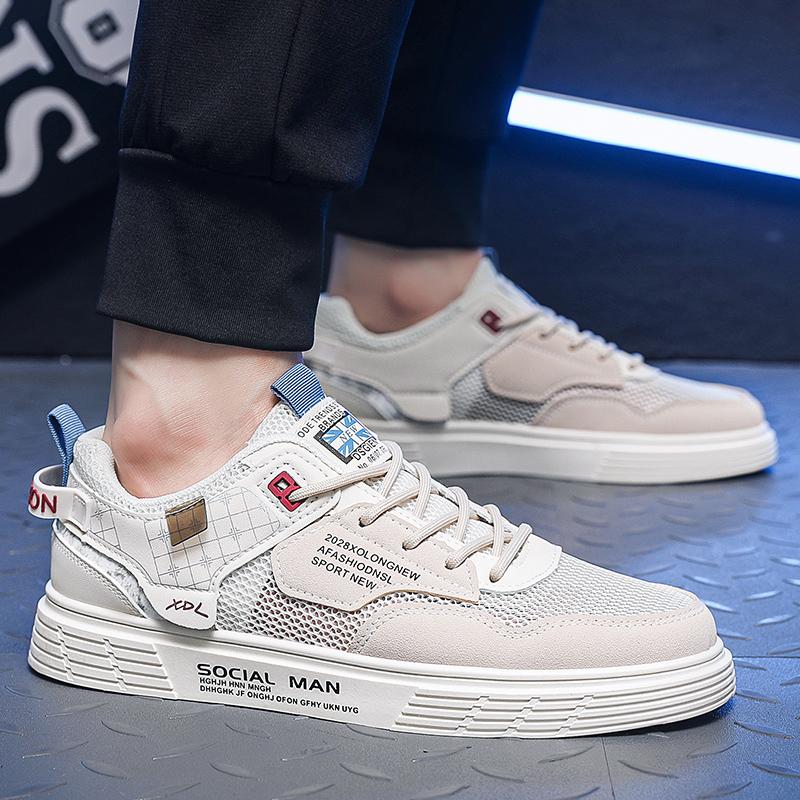 Fashion Mens Casual Shoes Skateboarding Shoes Lightweight Men Shoes Flat Lace Up Sneakers Male Summer Travel Tenis Masculino