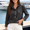 Casual Kant Denim Top voor Dames voor Lente Zomer
