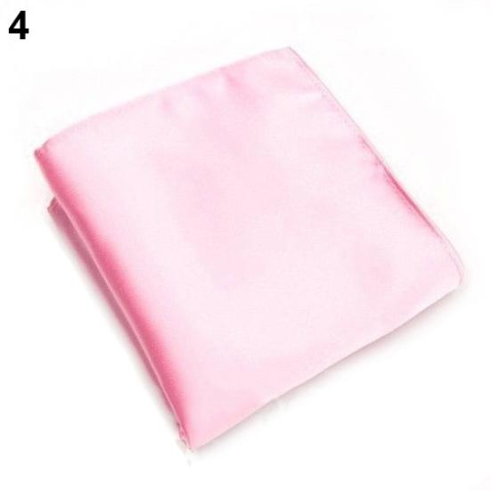 Men's Pocket Hanky Towel Plain Solid Color Wedding Party Square Handkerchief