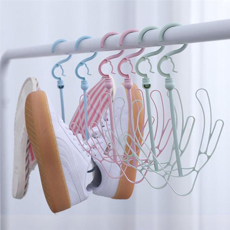 ABKD Hanging Shoe Hooks Balcony Shoe Rack Dormitory Balcony Hanging Shoe Rack Plastic Storage Rack