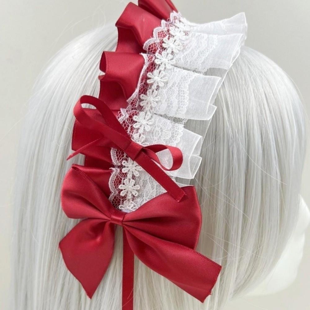 Multi-colored Lace Headwear Bow Lolita Headband Lovely Cosplay Hair Hoop  Anime Convention
