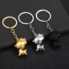 Keychain Pendant Little Deer Design Zinc Alloy Key Chain with Metal Ring Chain Buckle Portable Lightweight Key Holder Backpack Car Accessory