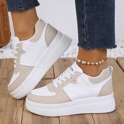 Nuova Versione Coreana di Scarpe Bianche per Studenti, Scarpe da Ginnastica su Zeppa Spessa per Aumentare l'Altezza, Scarpe Casual, Scarpe Bianche
