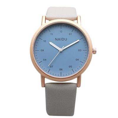 Women's Watch, Cute and Stylish, Easy-to-Read Analog Dial, Waterproof, Gray X Blue