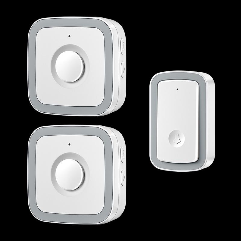 Smart Wireless Doorbell with Ultra-Long Range, Remote Control, Dual Receiver, Plug-in Alert for Elderly Caller Wireless Doorbell