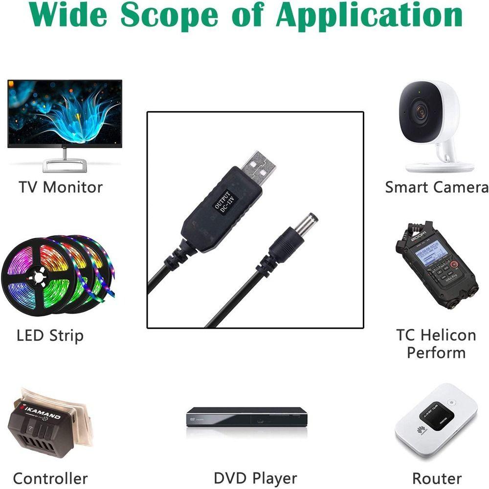 Cable USB To DC 5V 9V 12V USB Port Boost Converter Step-up Cord Boost Line USB Extension Cable