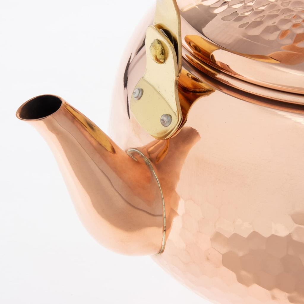 Nagao Pure Copper with Polishing Made in Japan Tsubame-Sanjo Kettle, 2.4L, Agent,