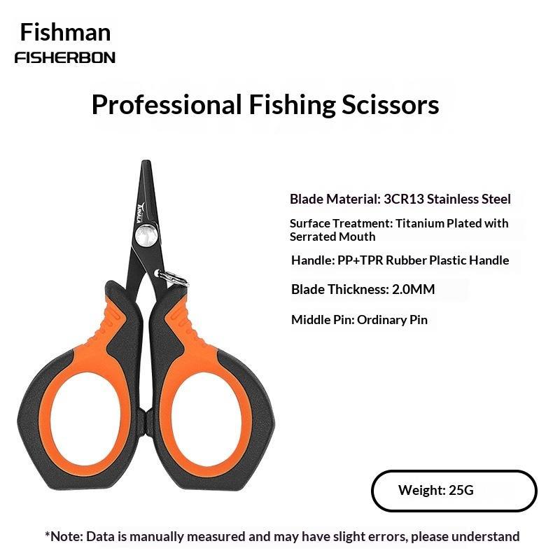 Stainless Steel Fishing Line Scissors With Non Slip Comfort Handle Sharp Durable Blade For Outdoor Fishing Activities
