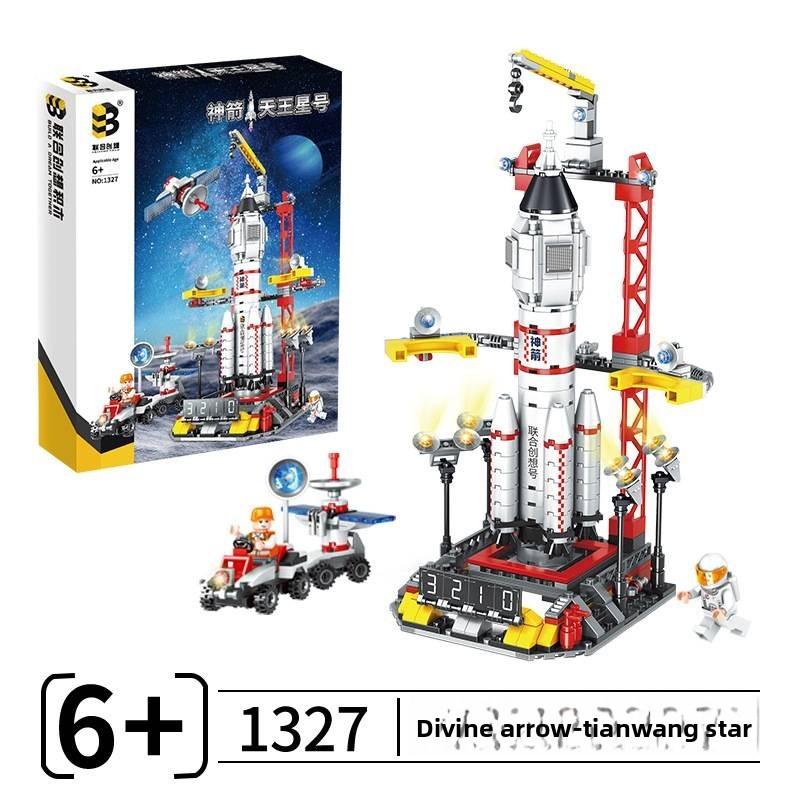 Assembles Rocket Shenzhou Building Blocks With Abs Plastic For Daily Gift Kids
