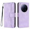 For TECNO Camon 40 Premier 5G Leather Case Wallet Stand Smile Imprinted Phone Cover with Strap