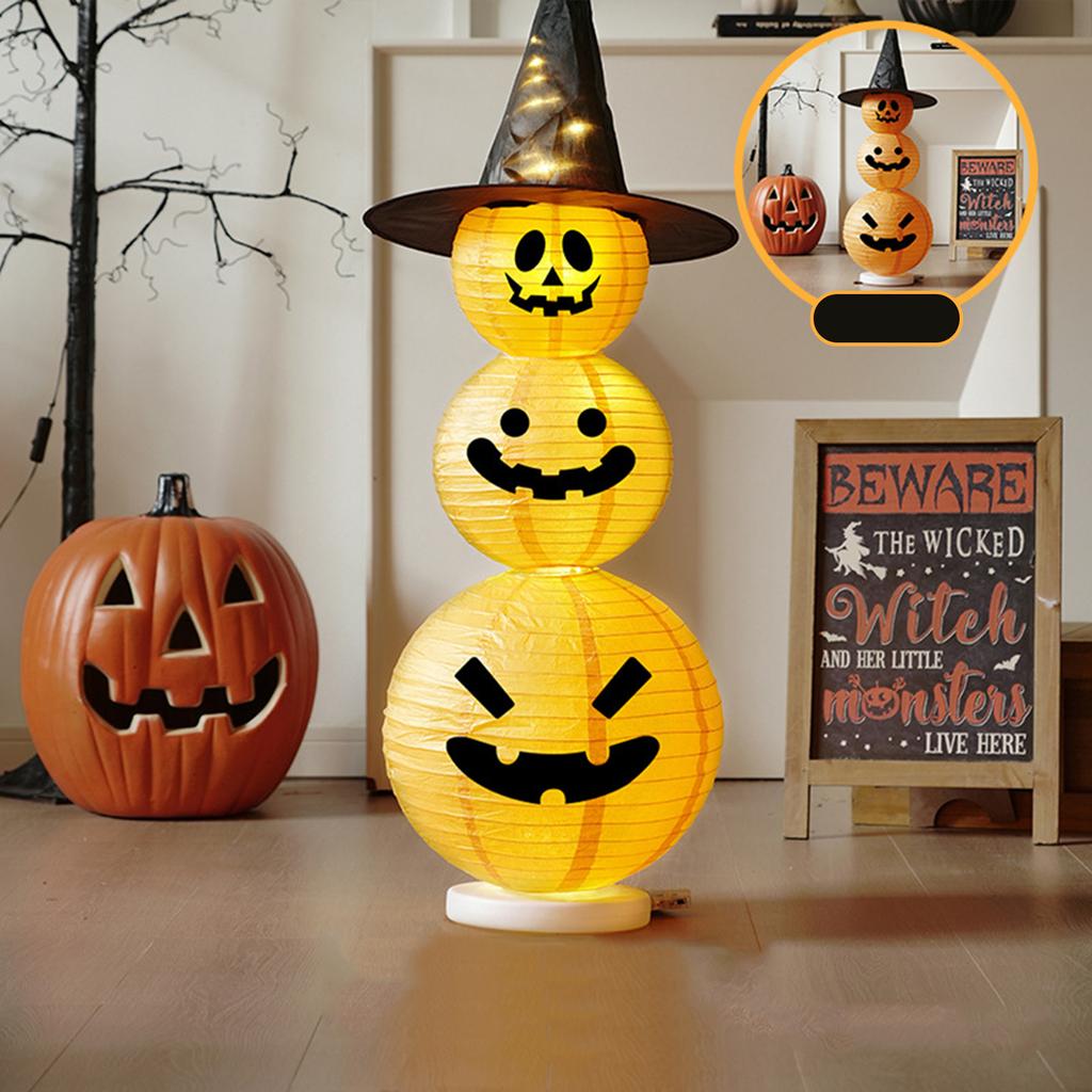 Halloween Decorative Pumpkin Lantern with Light LED Pumpkin Lantern Halloween Pumpkin Light for Indoor Outdoor Home Party Yard