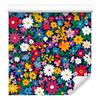 Wallpaper Small Flowers Blue and Sea for Living Room and Bedroom 50x1000